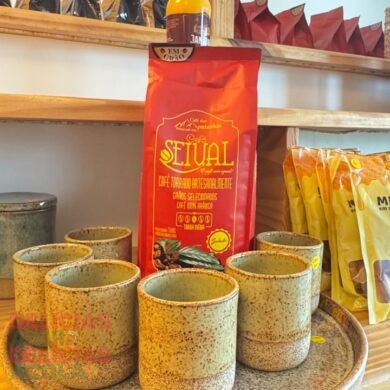 Jogo de 6 copos de cerâmica liso Noronha.