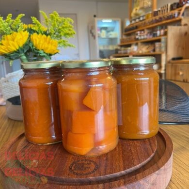 Compota de abobora cremosa/em calda/com coco Artesanal.