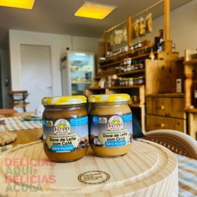 Doce de leite da Vovó Zero açucar com café ou coco.